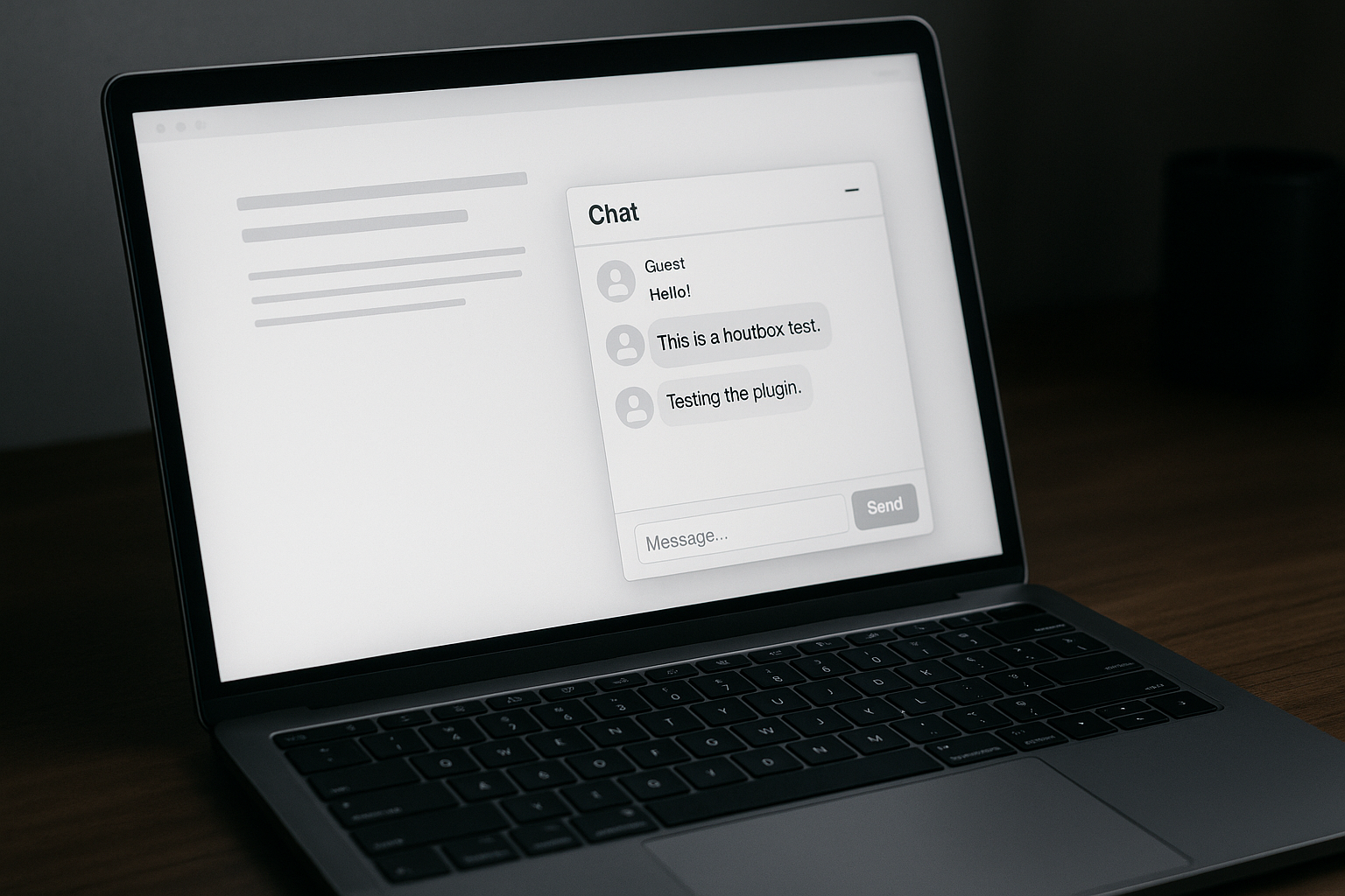 shoutbox test plugin